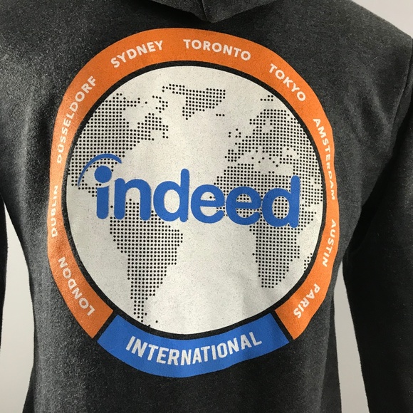 Int'l Indeed fleece full zipper hoodie front pouch unisex - Picture 2 of 8